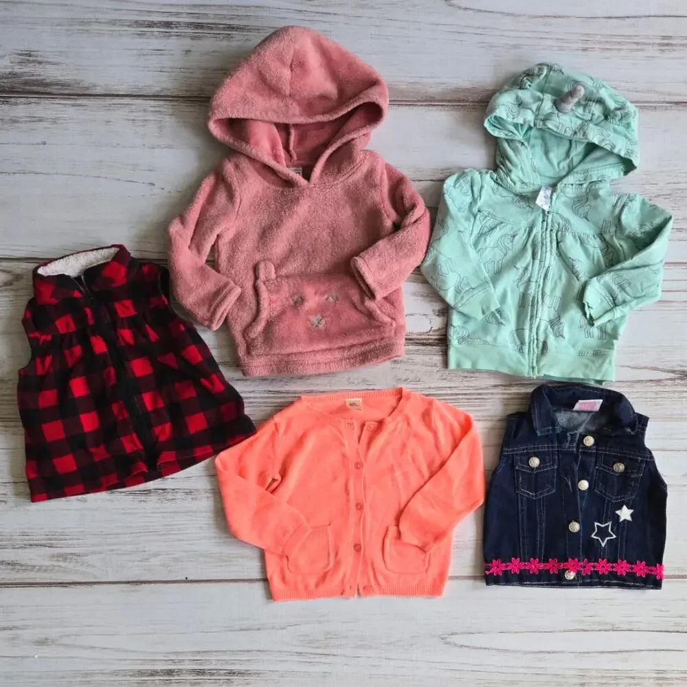 Toddler Girls 5 piece Winter Tops Bundle sz 18M